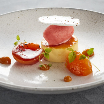 This little beauty was photographed at a recent shoot in Torquay with michelin starred Chef, Simon Hulstone.  His restaurant The Elephant is a beautiful place with stunning team and right on the seafront with a gorgeous harbour to look across.
This dish is an Apricot dessert

Chef: @hulstone
Restaurant: @elephanttqy
